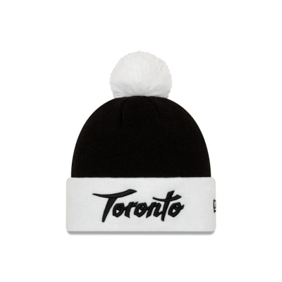 Toronto Raptors Gorra | New Era 2019 NBA Authentics City Series Holiday Pack Pom Knit Beanie Mexico - Blancos